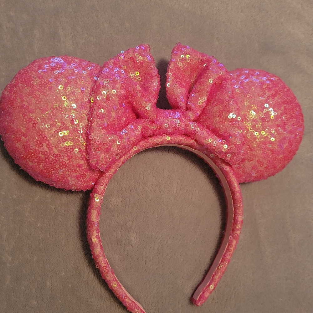 Pink Sequin Minnie Headband